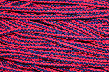 Шнур круглий акрил 10мм синій+червоний моток 100м