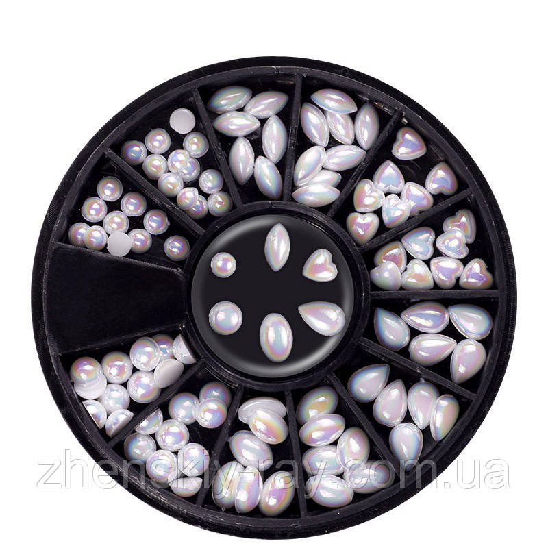 Фігурні перли для дизайну нігтів 