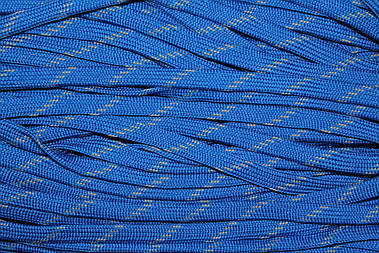 Шнур плоский поліестер 10мм волошка+світло-сірий моток 100м