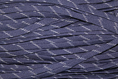 Шнур плоский поліестер 10мм темно-синій+світло-сірий моток 100м