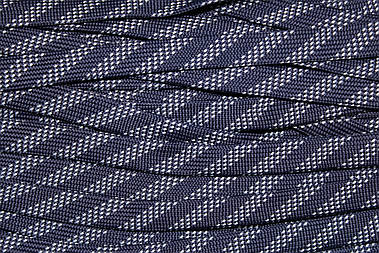 Шнур плоский поліестер 15мм синій+білий моток 100м плетіння 4*64