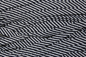Шнур плоский поліестер 15мм темно-синій+білий моток 100м плетіння 20*20, фото 2