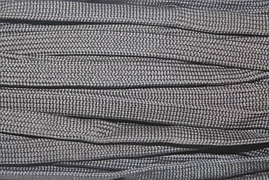 Шнур плоский поліестер 15мм чорний моток 50м