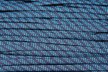 Шнур плоский поліестер 7мм темно-синій+бірюза моток 100м