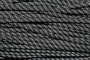 Шнур плоский поліестер 7мм Чорний+білий моток 100м