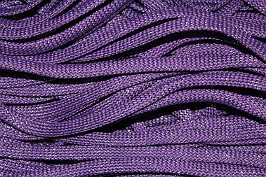 Шнур плоский поліестер 8мм фіолетовий+срібло моток 100м