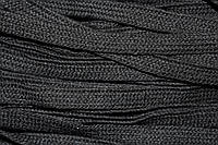 Шнур Черный плоский плетенный хлопчатобумажный ХБ без наполнителя 15мм, моток 100м