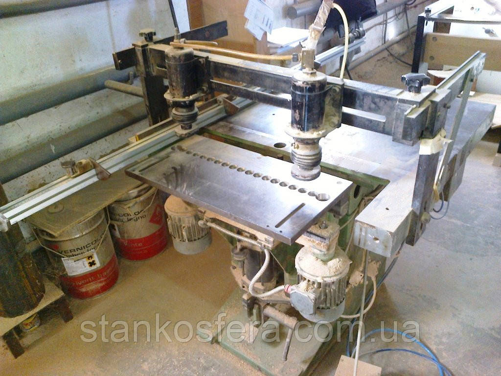 Присадковий верстат б/у Gomad DCWGW-19 багатошпиндельний з нахиленим супортом, фото 1