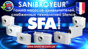 Насоси-подрібнювачі SANIBROYEUR SFA