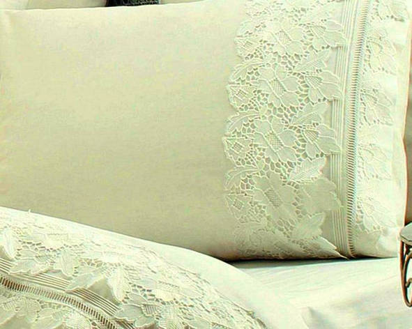 Комплект постільної білизни Gelin Home ESMA крем євро, шампань, фото 1