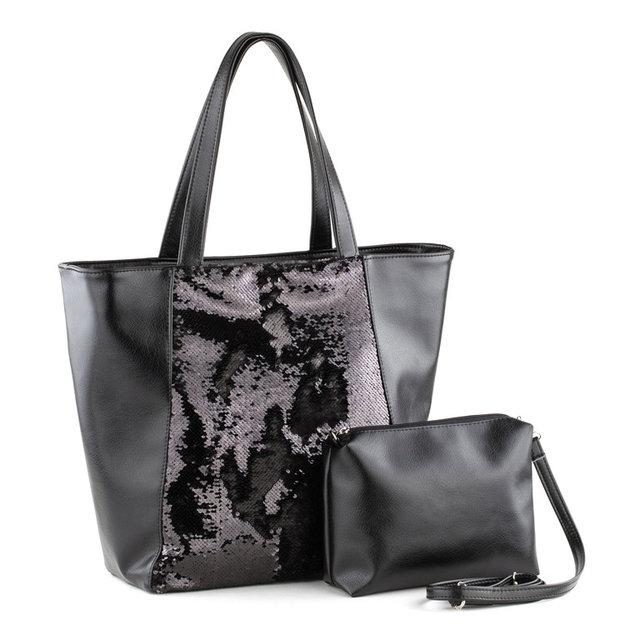 Модная сумка шоппер с косметичкой Shopper в расцветках - фото 1 - id-p672979804