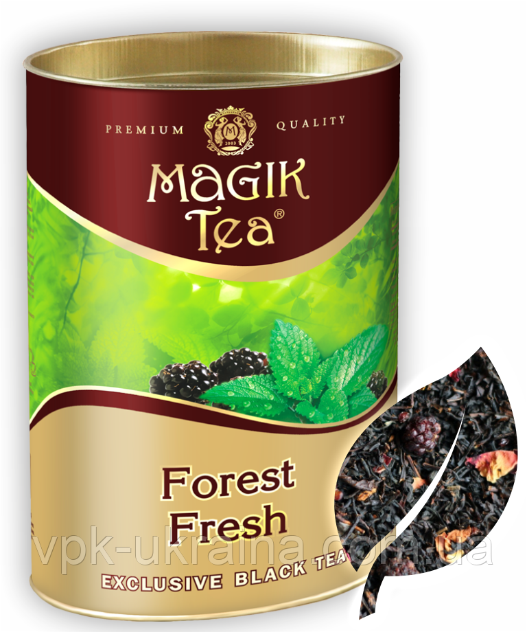 Чорний листовий чай «Magik Tea Forest Fresh» у тубусі (100г)