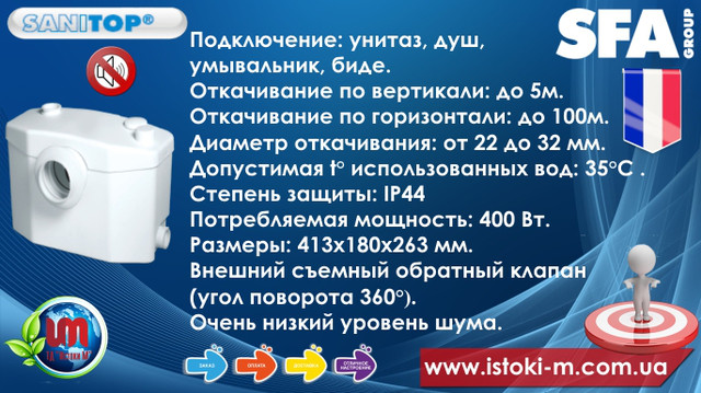 sfa sanipro характеристики насоса