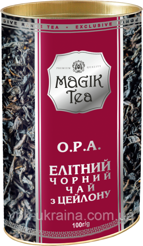 Чорний крупнолистовий чай «Magik Tea Elite OPA Black» у тубусі (100г)
