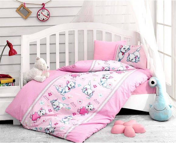 Постільна білизна Cotton Box BEBEK MIYAV PEMBE дитяче, фото 1