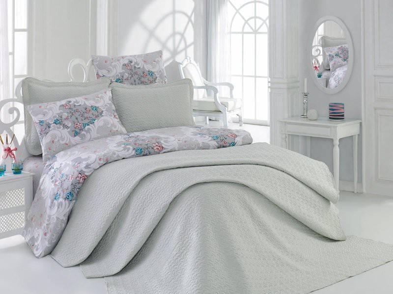 Постільна білизна з покривалом Cotton Box Daily yesil євро - 4 наволочки
