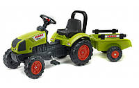 Детский трактор на педалях с прицепом Falk 2040AB CLAAS ARION 410 (цвет зеленый)