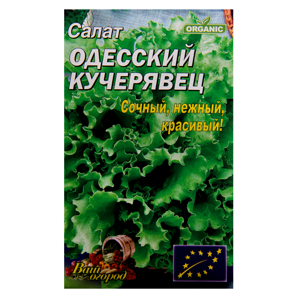 Семена Салат Одесский кучерявец среднеспелый 5 г большой пакет - фото 1 - id-p667110346