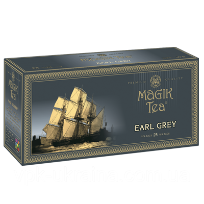 Чорний чай з ароматом бергамота у фільтр-пакетах «Magik Tea Elite Earl Grey» (25ф/п)