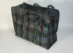 Господарська тканинна сумка прогумована 400х450х200 мм у клітинку на блискавці