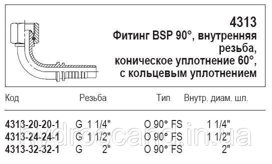 Фітинг BSP 90°, 4313