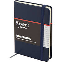 Книга записная Axent А6 Partner 8301-02-A, 95x140 мм, 96л. кл. синяя