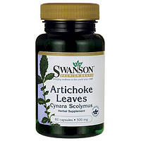 Артишок Artichoke Leaves (Cynara Scolymus), Swanson, 500 мг, 60 капсул