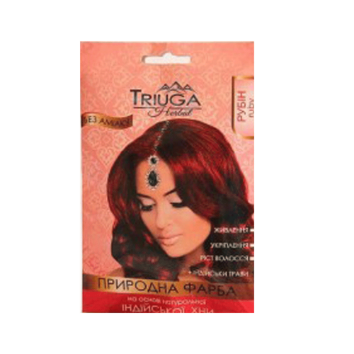 Краска для волос на основе хны Triuga 25г - фото 7 - id-p650377772