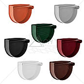 Заглушка водостічної лійки права 90мм