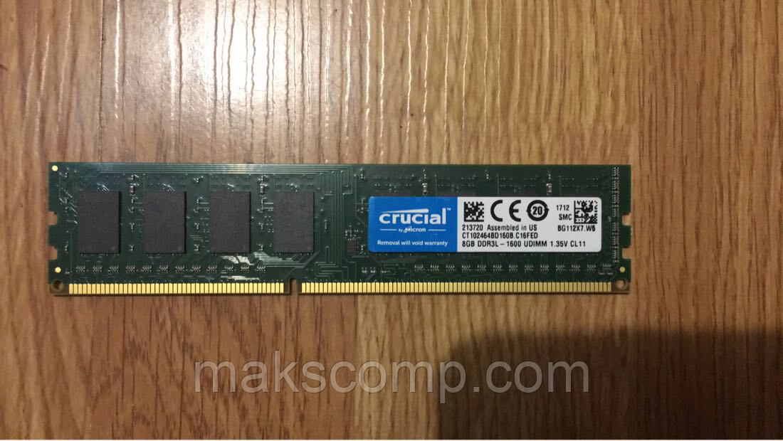 Crucial 8GB PC3L-12800U DDR3 1600