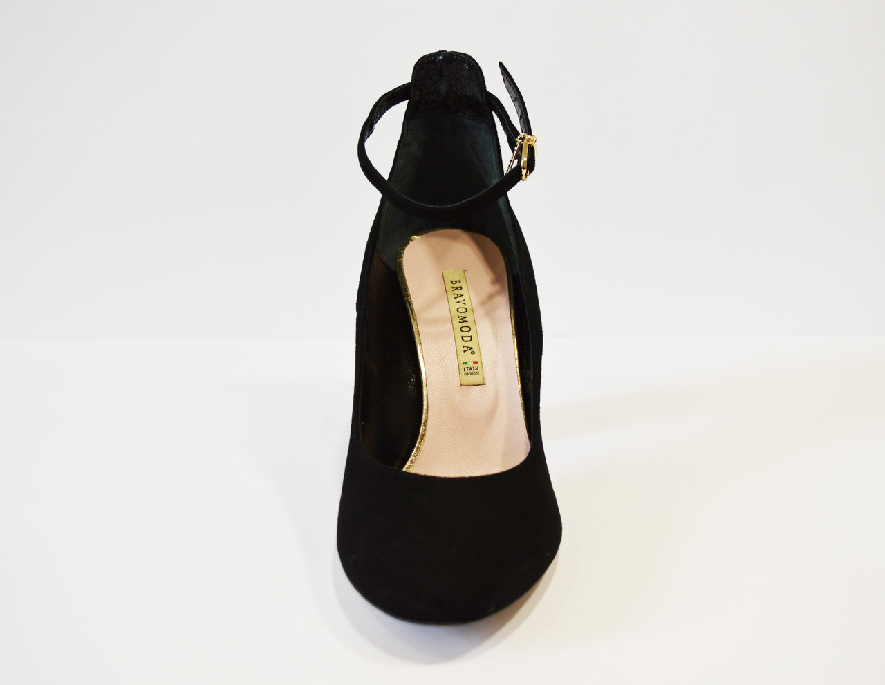 Черные туфли замшевые Bravo Moda 1549 40 размер 25,5 см - фото 2 - id-p673257197