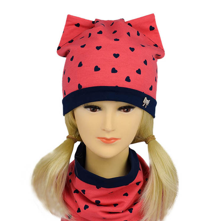 Трикотажний двошаровий комплект Шапка та Снуд, фото 1