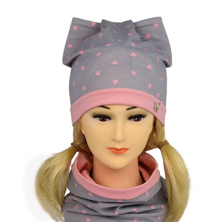 Трикотажний двошаровий комплект Шапка та Снуд