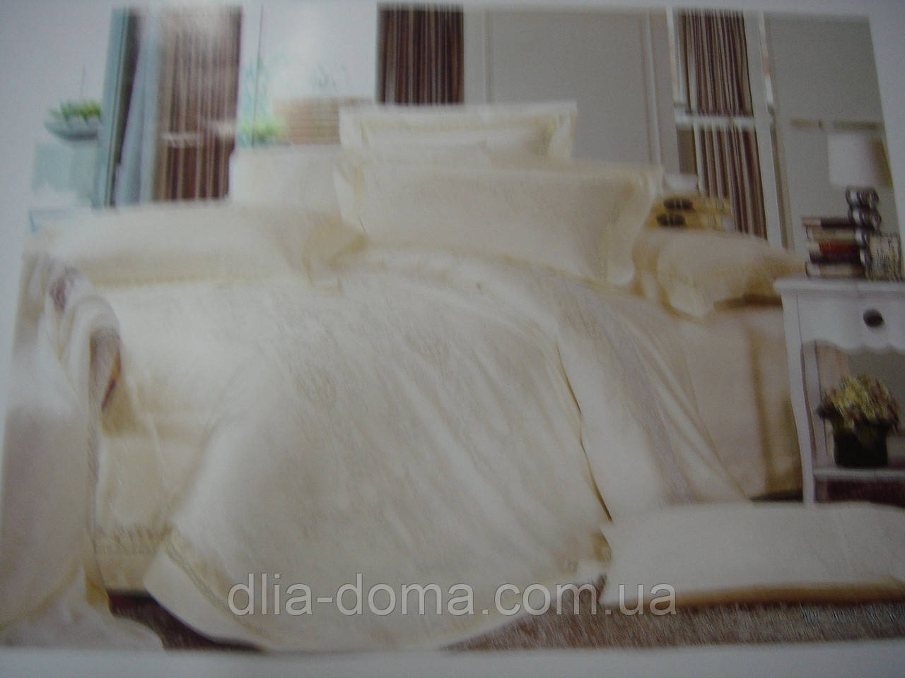 Комплект постільної білизни євро з вишивкою., фото 1
