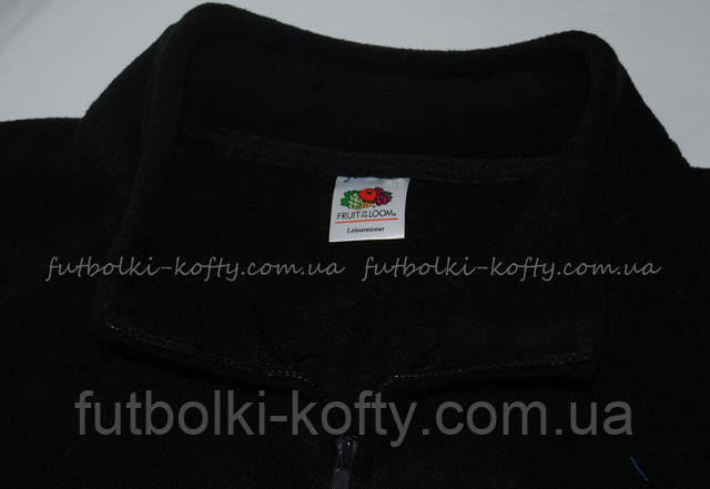 Дитяча чорна класична флісова кофта на замку 