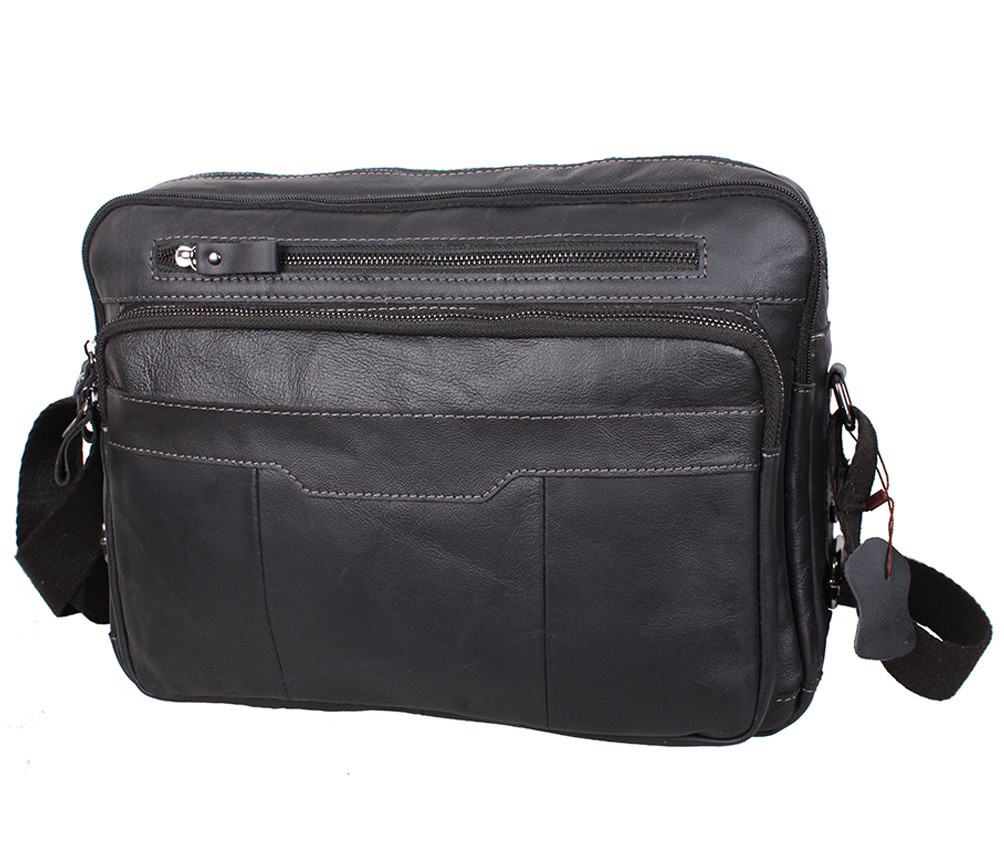 Чоловіча шкіряна сумка PRE1863 чорна, фото 1