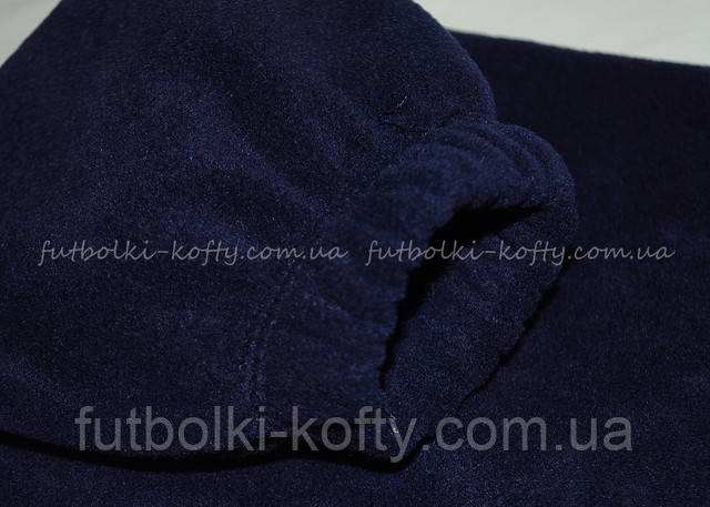 Дитяча глибоко темно-синя класична флісова кофта на замку 