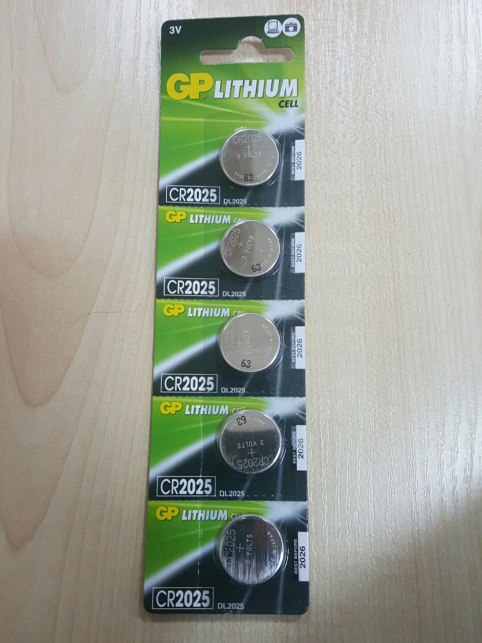 Дискова батарейка GP Cell Lithium 3V CR2025 (5шт)