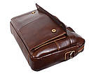 Чоловіча шкіряна сумка R009 коричнева, фото 2