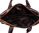 Чоловіча шкіряна сумка R009 коричнева, фото 3
