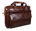 Чоловіча шкіряна сумка R009 коричнева, фото 4