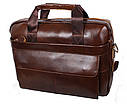 Чоловіча шкіряна сумка R009 коричнева, фото 5