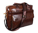 Чоловіча шкіряна сумка R009 коричнева, фото 10