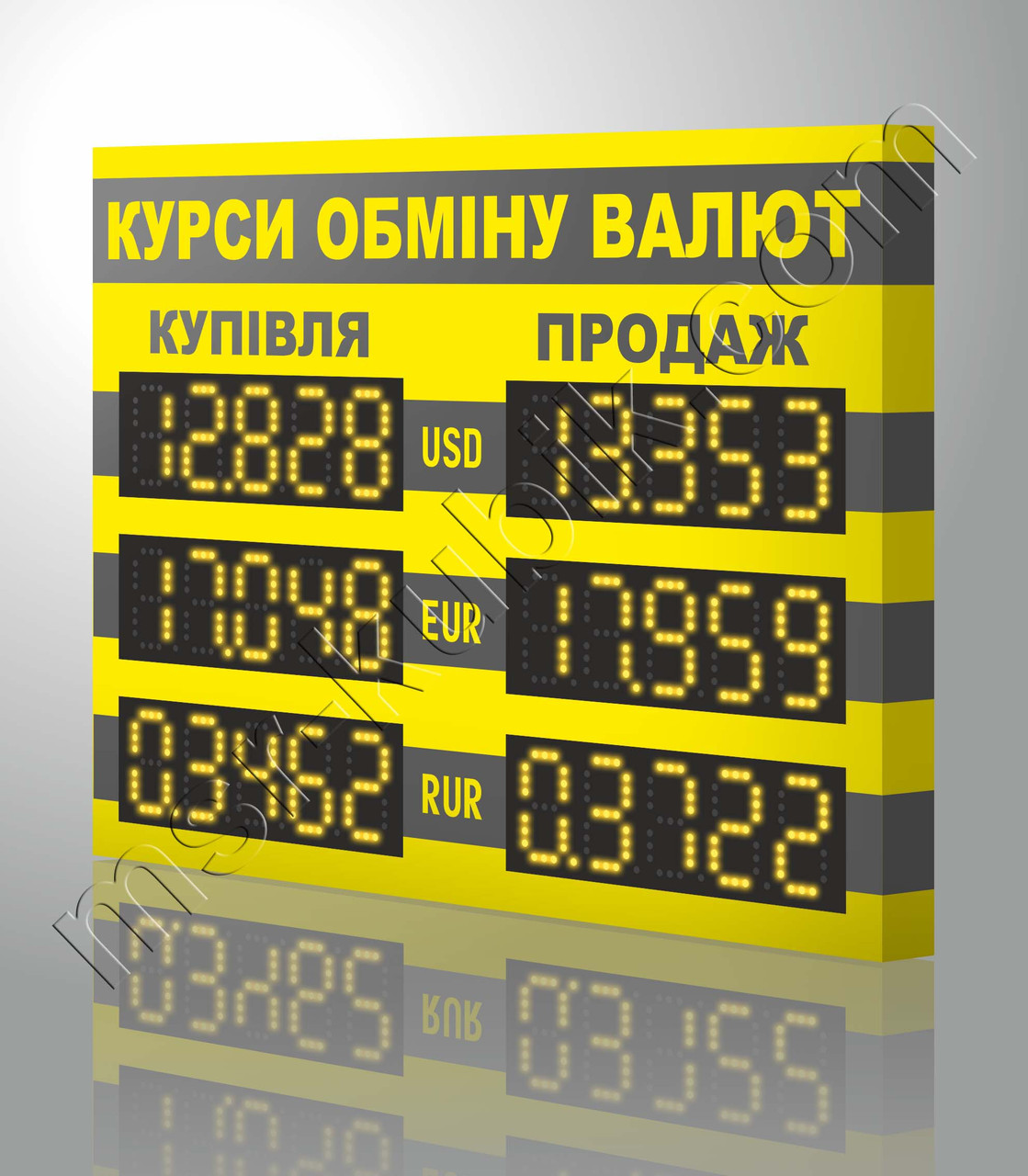 Банківське світлодіодне табло 760х570 мм