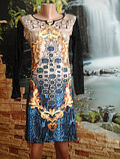 Плаття турецьке зі вставками сіткою, фото 3