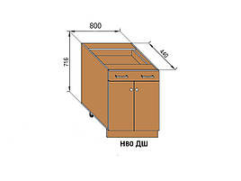 Тумба нижня Н80ДШ Валенсія Світ Меблів