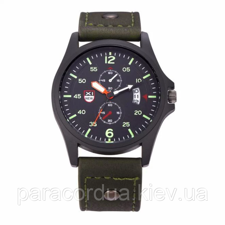 Чоловічі годинники Xi New Шкіряний, Зелені