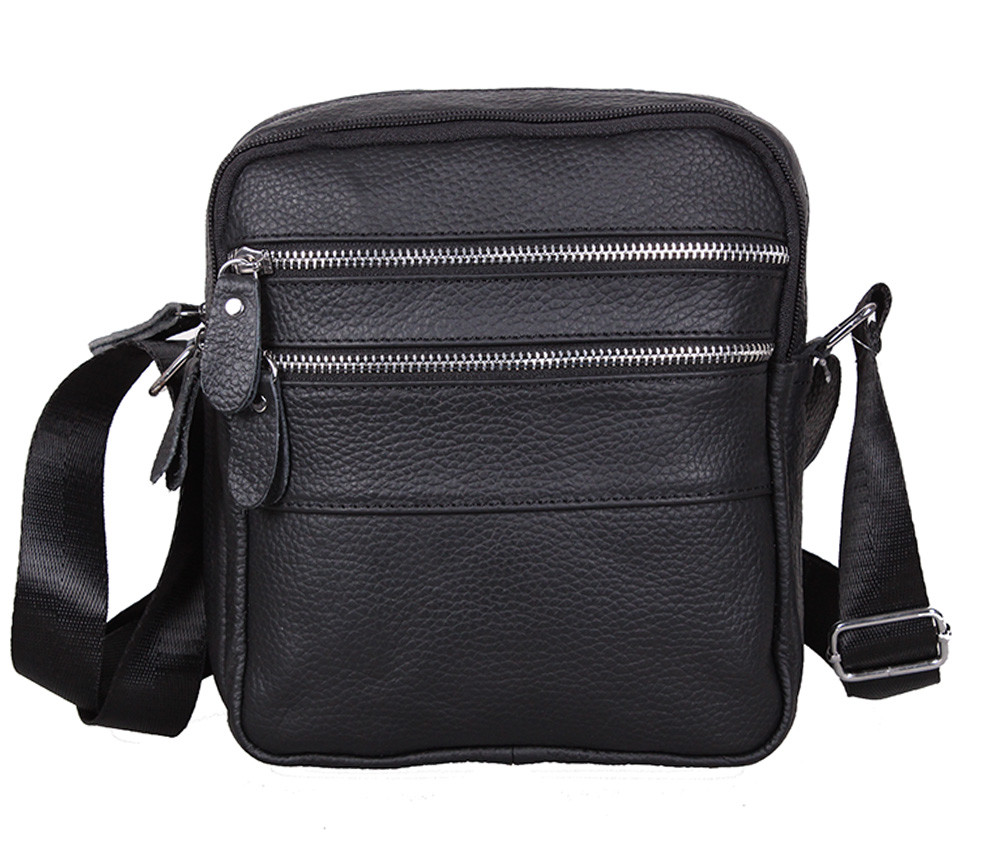 Чоловіча шкіряна сумка BON392339 чорна, фото 1