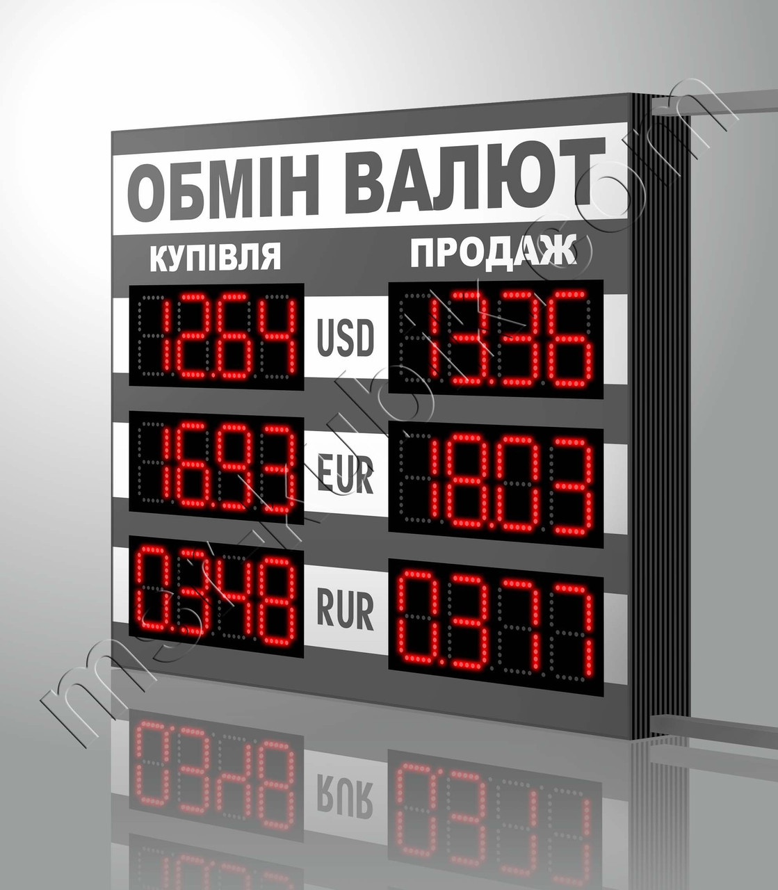 Табло курсов валют 850х750 мм - фото 1 - id-p50573239