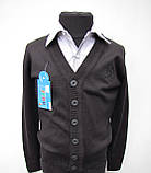 Вовняний чорний кардіган для хлопчиків 116,128 зросту, фото 2